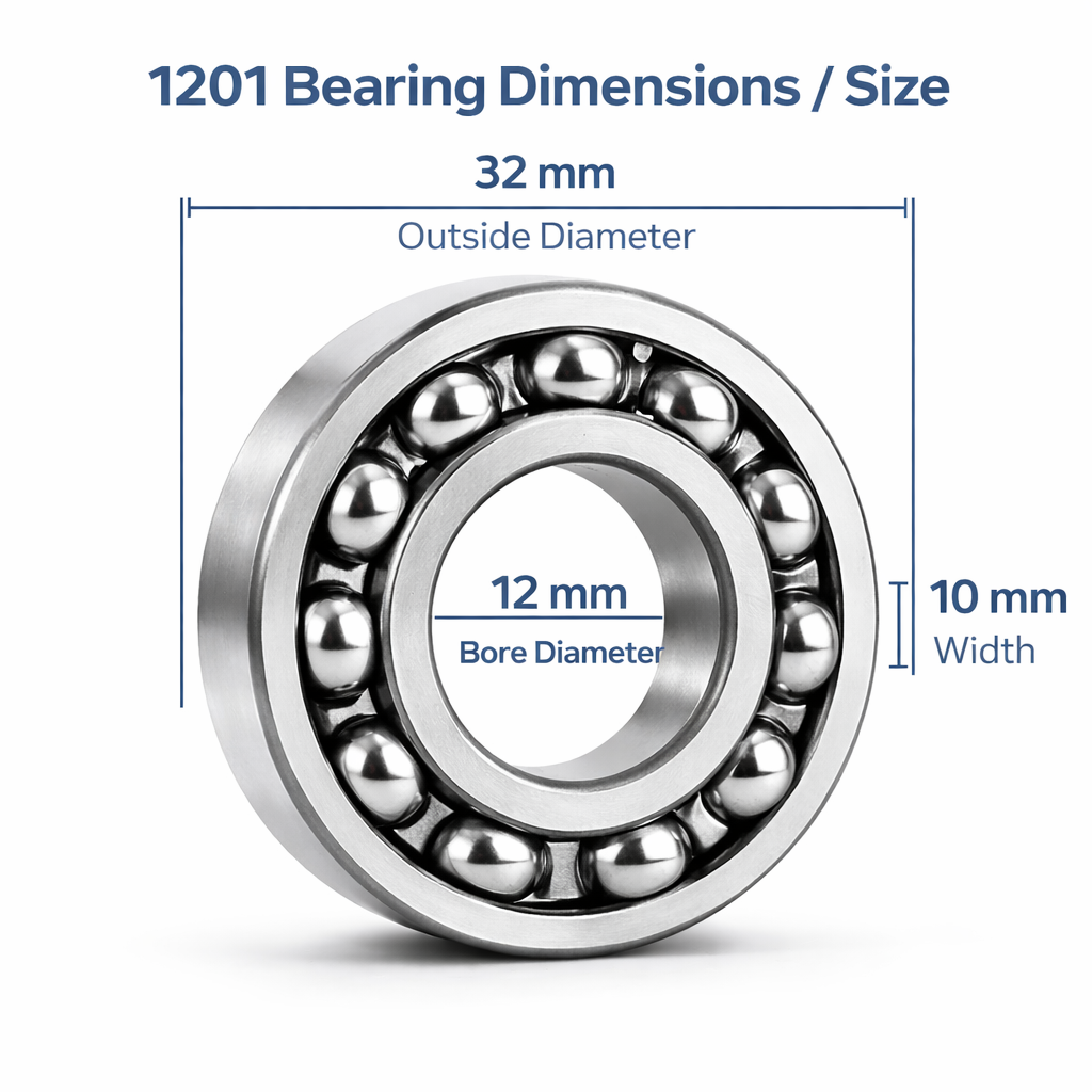 Self Aligning Ball Bearing 1201 (12x32x10 mm) | Part n Spares Auto